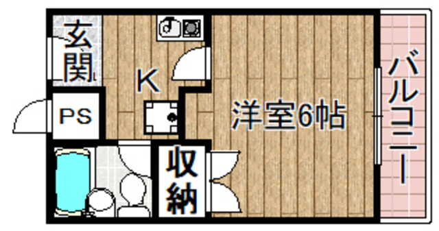 万葉ハイツ水無瀬の間取り