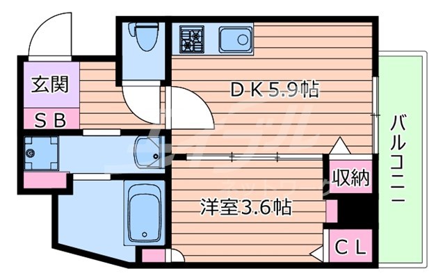 ライブガーデン千里丘東の間取り