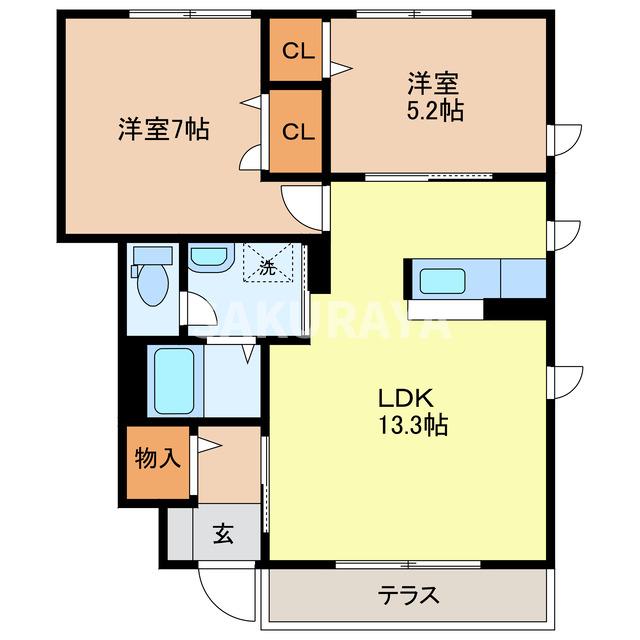 ラフォーレ福居12の間取り