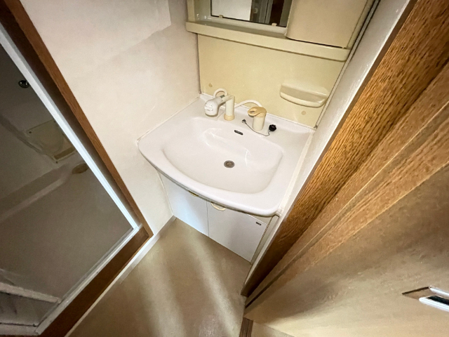 洗面設備　シャンプードレッサーは忙しい朝に嬉しいですね。