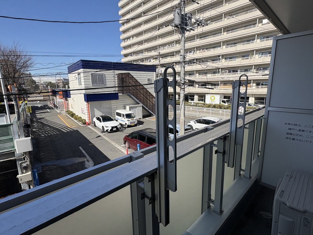バルコニー　強化ガラスバルコニー　西向き　ペアガラス採用