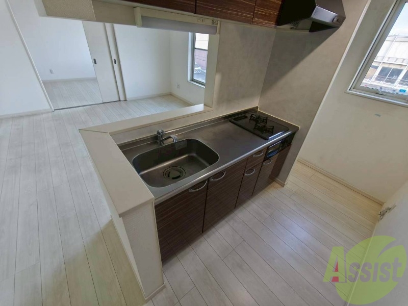 キッチン　清潔感がありお洒落なキッチンになっていました！