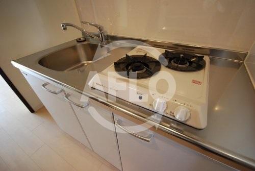 キッチン　CASSIA難波（カッシア難波）　２口ガスコンロ