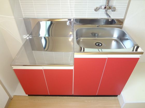 キッチン　キッチンには2口ガスコンロ設置可です。