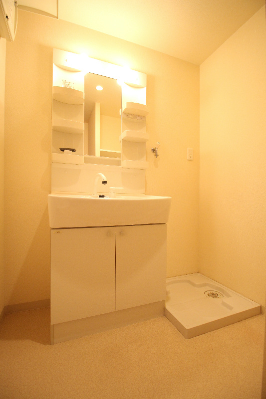 洗面設備　シャンプードレッサー付・広々洗面室