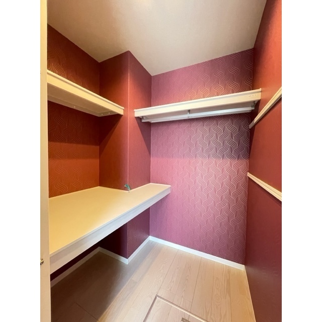 収納　大きなウォークインクローゼット、アクセン