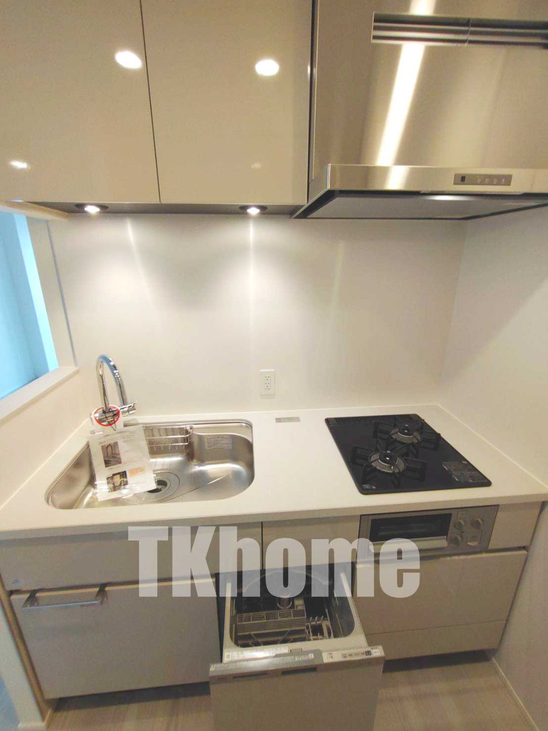 キッチン　２口ガスコンロ　食洗機付き・ディスポーザー付きです