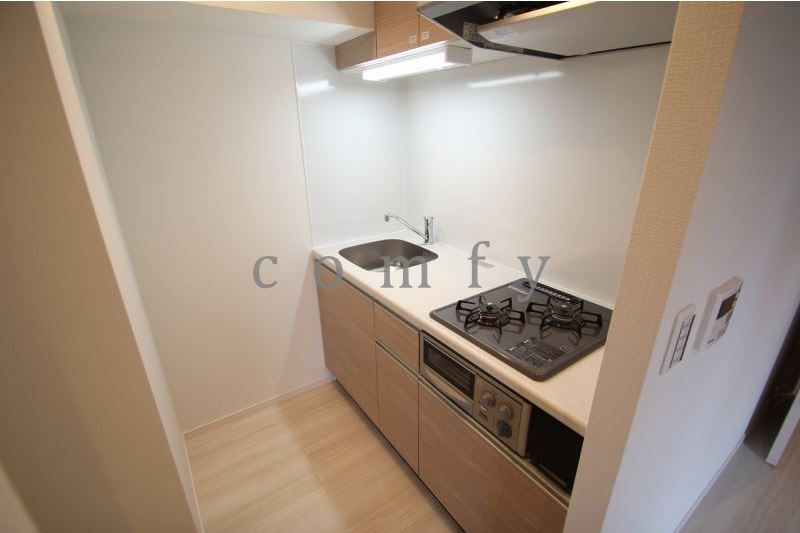 キッチン　使い勝手の良いシステムキッチン・ガス２口グリル付き