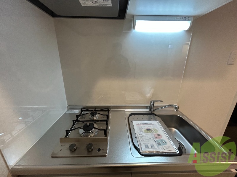 キッチン　キッチンです。２口のガスコンロが設置されています。