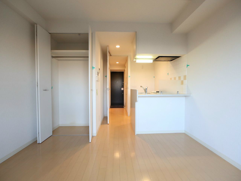 居室・リビング　洋室9.1帖　カウンターキッチン　クローゼット