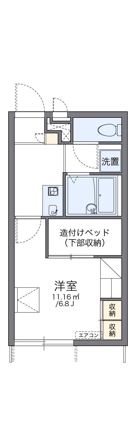 レオパレスフォレーゼ別府の間取り写真