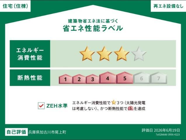 建物外観　省エネ性能ラベル