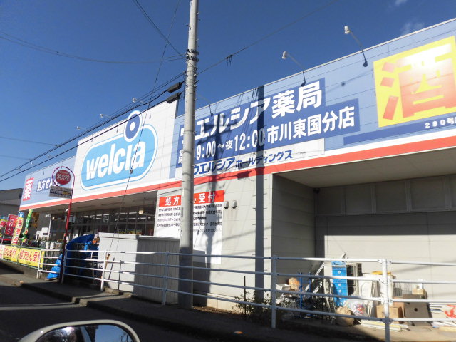 ドラックストア　ウエルシア薬局市川東国分店（ドラッグストア）まで569m