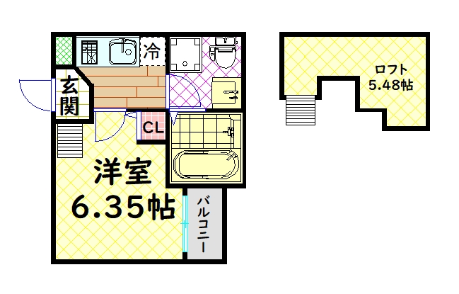 阪堺電気軌道阪堺線 宿院駅 徒歩3分 2階建 築10年の間取り写真