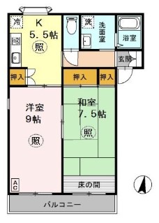 シャルマン岩屋の間取り写真