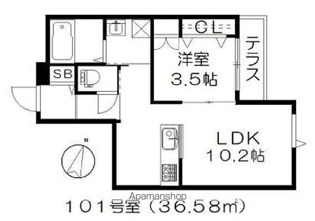 ＪＲ京浜東北線 田端駅 徒歩8分 3階建 築4年の間取り写真