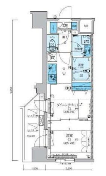 リヴシティ横濱新川町弐番館の間取り写真