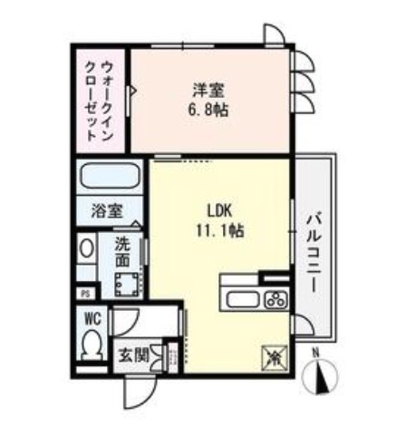 ＪＲ片町線 放出駅 徒歩12分 3階建 築8年の間取り写真
