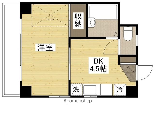 広島市南区 4階建 築34年の間取り写真