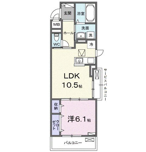 ＪＲ川越線 武蔵高萩駅 徒歩5分 3階建 築2年の間取り写真