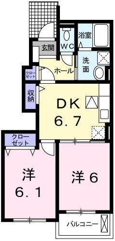 ヴァイオレット赤穂の間取り写真