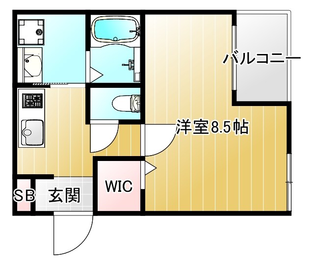 地下鉄今里筋線 今里駅 徒歩8分 3階建 築1年の間取り写真