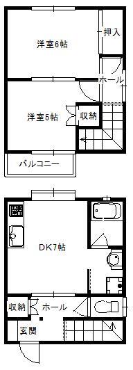 ひのきハイムCの間取り写真