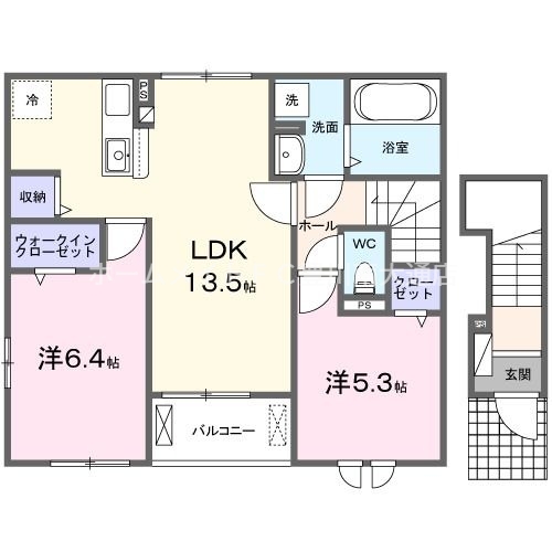ＪＲ東海道本線 豊橋駅 バス乗車時間：17分 最寄りバス停で下車 徒歩3分 2階建 新築の間取り写真