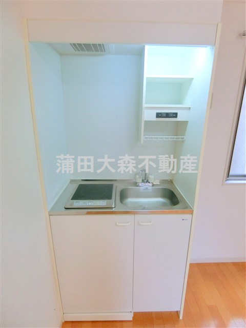 キッチン　IHキッチン　下の棚に洗濯機