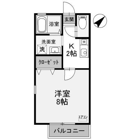 ＪＲ高崎線 深谷駅 徒歩20分 2階建 築28年の間取り写真
