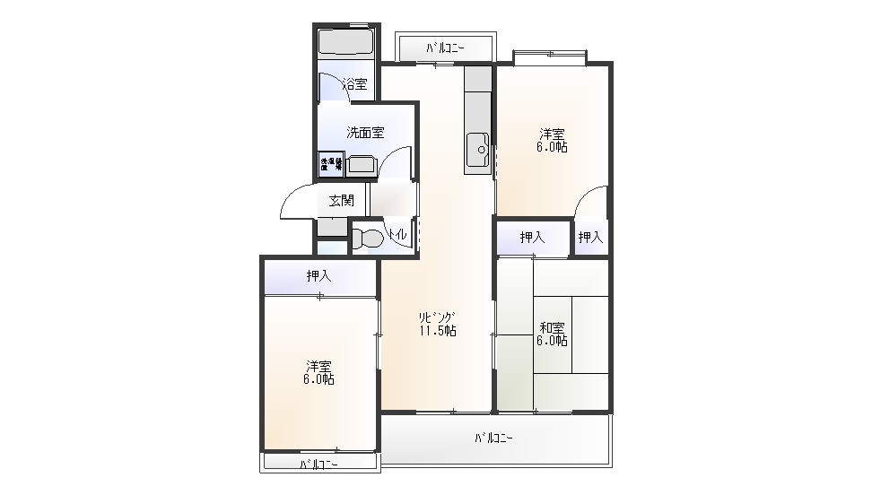 桜台マンションの間取り