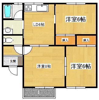 〇ガーデンパレス州先Ｅの間取り