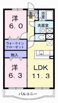 【ノーブル西野の間取り】