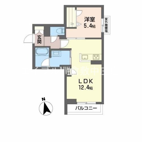 倉敷市中島のマンションの間取り