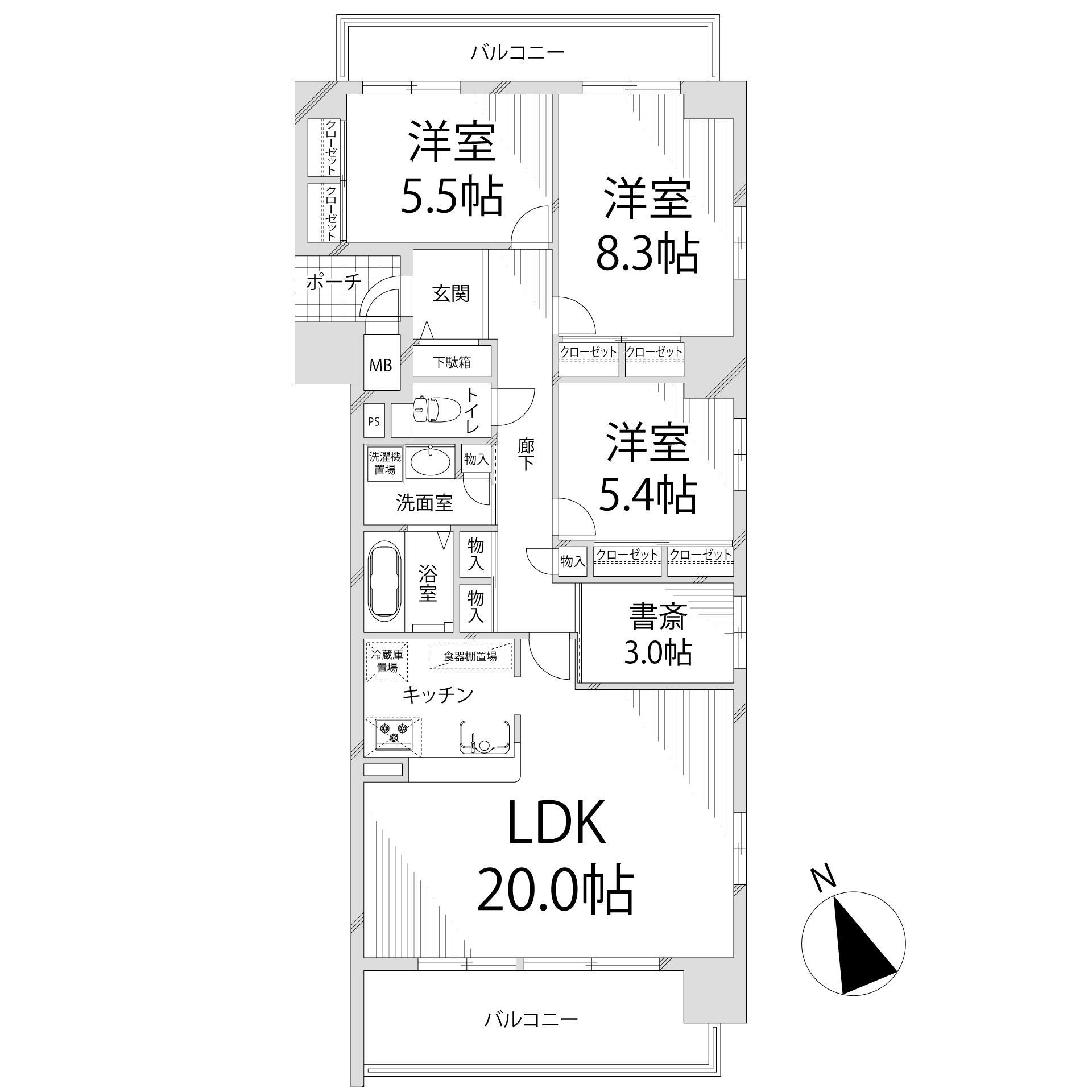 【キャッスルコート飾磨の間取り】