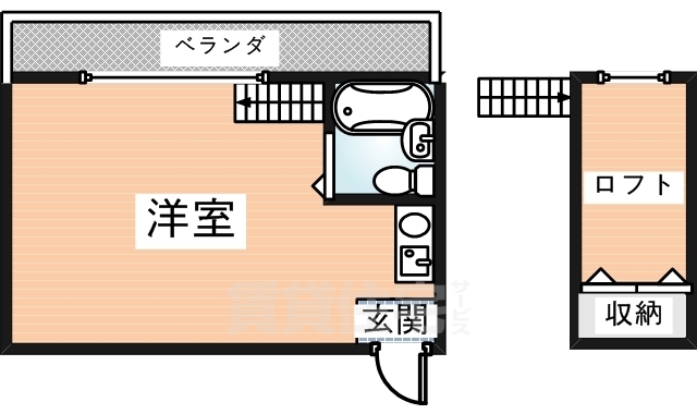 生駒市東菜畑のマンションの間取り