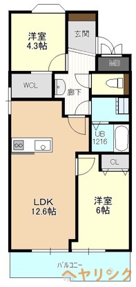 名古屋市守山区新城のマンションの間取り