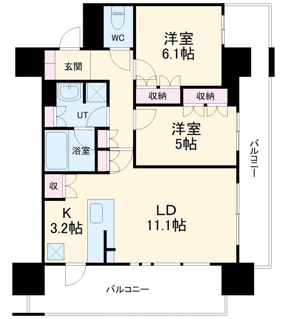 ローレルタワー名古屋栄の間取り