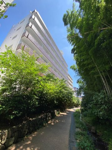 横浜市神奈川区三ツ沢上町のマンションの建物外観