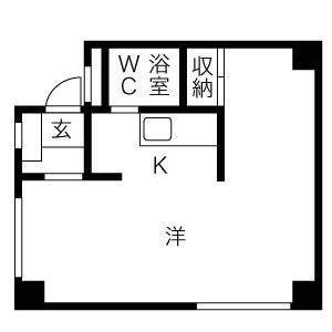 札幌市豊平区旭町のマンションの間取り