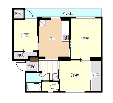 新発田市豊町のマンションの間取り