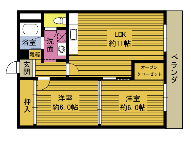 高見パ－クハイツの間取り