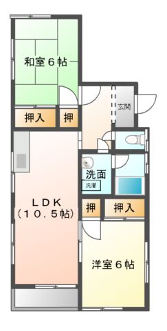 コーポラスKの間取り写真