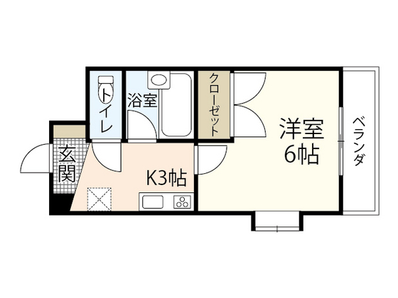 広島市安芸区中野のアパートの間取り