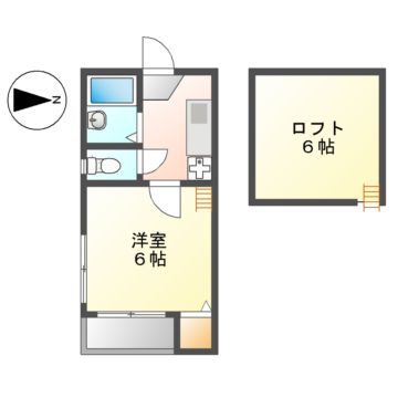 名古屋市西区栄生のアパートの間取り