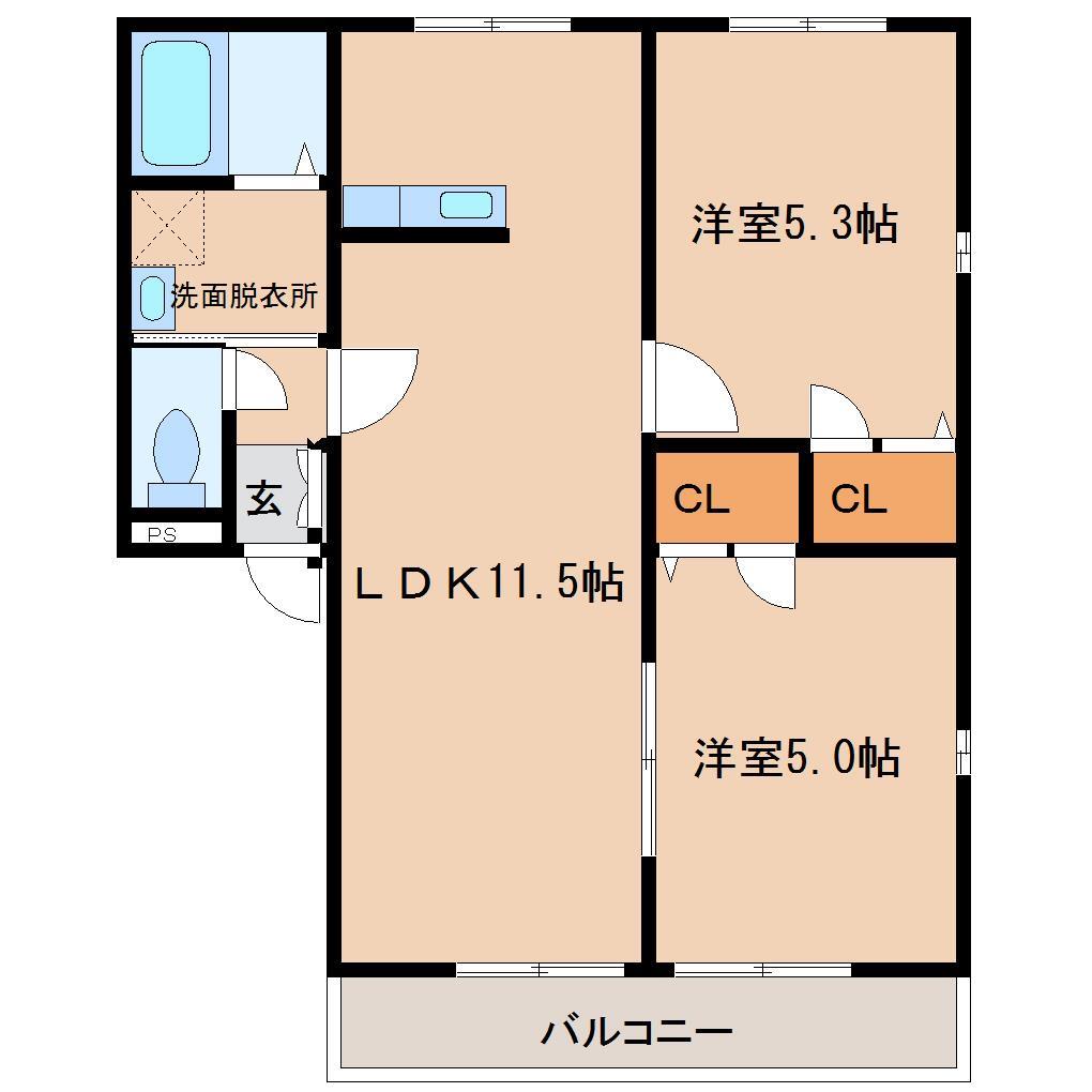 サクラハイツＡの間取り