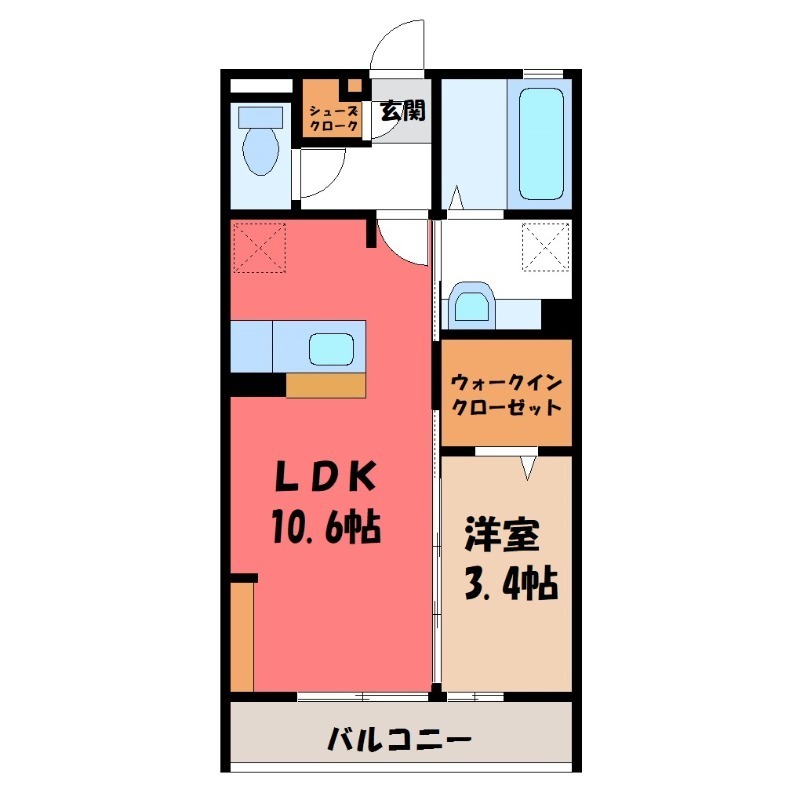 【サン・メゾン小山中央の間取り】