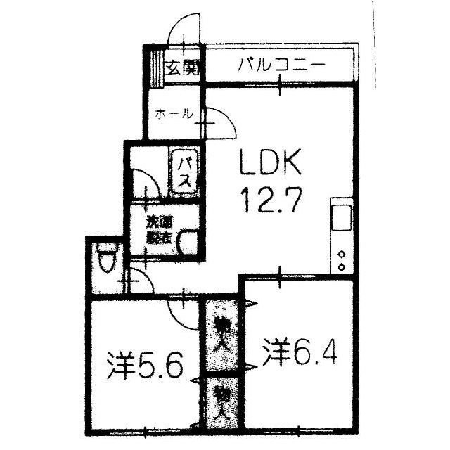 コスモコート佃の間取り