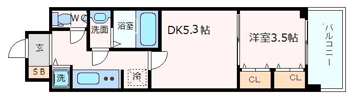 ラヴ神戸三宮の間取り