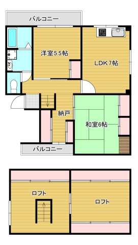 三軒家西１丁目賃貸住宅の間取り